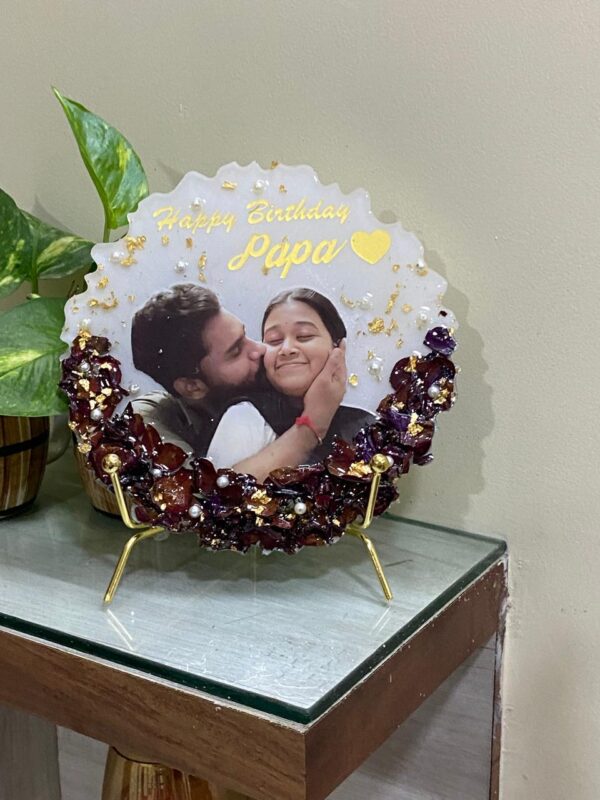 8' Rose preserved photoframe