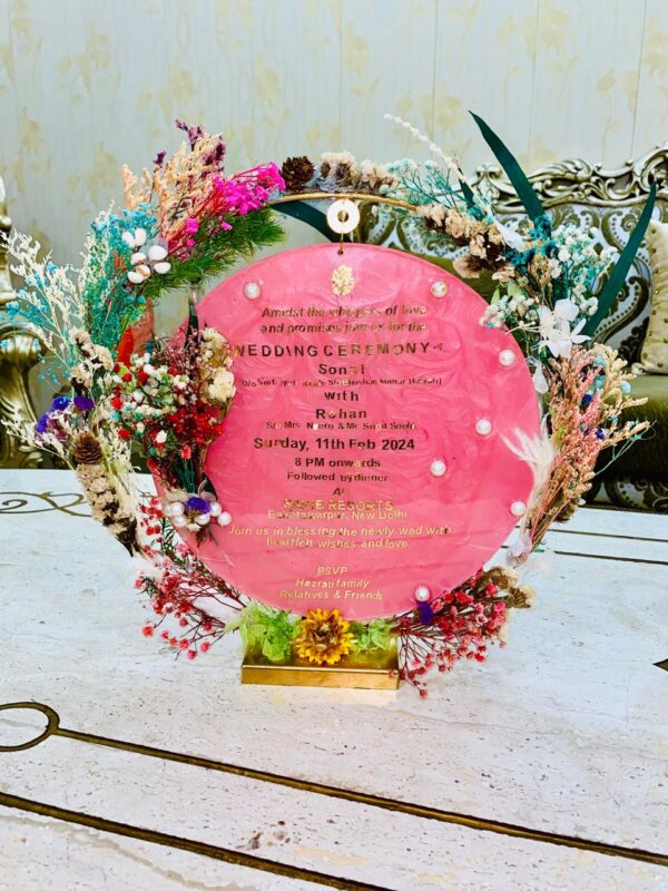 Resin Wedding invitation card